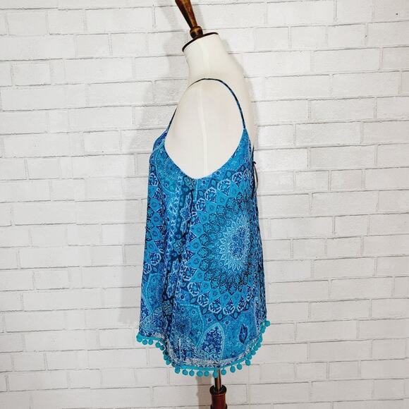 Chaser Blue Pom Pom Tank Top - Picture 6 of 8